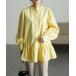 [RANAN] длинный рукав туника LL желтый женский 