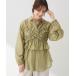 [Green Parks] длинный рукав туника FREE светло-зеленый женский 
