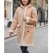  мутоновое пальто боа пальто [BILLABONG/ Billabong ]MOUTON HOODED COAT/ длинный мутон боа пальто женский 