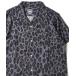  гавайская рубашка рубашка [HOUSTON /hyu- камень ]LEOPARD ALOHA SHIRT / Leopard рисунок гавайская рубашка мужской женский 