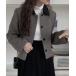 [DAY CLOSET] пальто с отложным воротником M Brown женский 