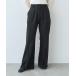  брюки из твила центральный плиссировать flare pants [587113] женский 