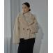 [AIC.] милитари жакет FREE бежевый женский 