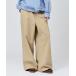  брюки из твила 1 TUCK CHINO SLACKS / one tuck chino слаксы мужской женский 