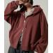 [Alfred Alex] Zip выше Parker M wine red мужской 