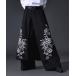  слаксы цветок вышивка LAP широкий брюки мужской женский 