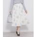  юбка бур nji- цветок flair юбка [ стиральная машина OK/ легкий утюг ]