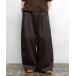  брюки из твила 4way Wide Straight Chino Pants / двойной талия широкий распорка брюки-чинос [4way specification ]