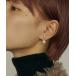 [GOLDY] серьги ( обе уголок для ) FREE белый женский 