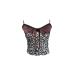  топ Velour Ribbon Leopard Camisole / велюр лента Leopard топ 