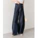  широкий брюки джинсы Denim Denim брюки [ новый цвет NVY*BRN*BLU2/3 размер развитие ] barrel BIG Denim женский 