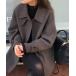[FREE STYLISTS] пальто с отложным воротником FREE Brown женский 