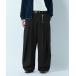  слаксы CURVE SEAM/Design Tuck 3D Wide Easy Pants/ дизайн tuck широкий легкий брюки мужской 