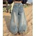  широкий брюки джинсы Denim Denim брюки машина b широкий Denim брюки / унисекс женский мужской 