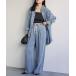  широкий брюки джинсы Denim Denim брюки [ контакт охлаждающий ]... Denim легкий широкий брюки / body type покрытие * взрослый relax женский 