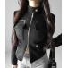 [ 2color ] наружный карман Zip выше тонкий cut жакет | out pocket zip up slim cut jacket женский 