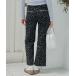  брюки side belt flower pants / боковой ремень цветок брюки женский 