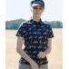  рубашка-поло Polo [ADABAT NAVY]. вода скорость ./UV cut Logo монограмма принт рубашка-поло с коротким рукавом женский 