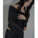 [KINO THE KEI] bare top свободный черный женский 