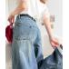  широкий брюки джинсы Denim Denim брюки [JaVa Java сотрудничество ] степени хороший взрослый широкий.... чувство ... двойной задний карман широкий Denim 