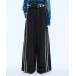  слаксы Stripe line wide straight pants / полоса боковой линия распорка брюки мужской женский 