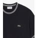  Lacoste свитер вязаный высокий мера вязаный распределение цвета линия футболка мужской женский 