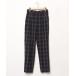 [GLOBAL WORK] в клетку легкий брюки - темно-синий мужской 