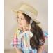  шляпа шляпа [UV cut ] кружевная лента канотье Kids ребенок девочка 