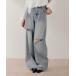  джинсы Denim Denim брюки [2 размер развитие ] повреждение широкий Denim женский 