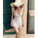  купальный костюм V шея плечо лента короткий One-piece купальный костюм женский 