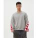  футболка тренировочный PLAYCARD CROCHET SLEEVE SWEAT мужской 