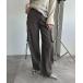 [apres jour mignon] брюки-карго X-LARGE угольно-серый женский 