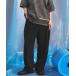  широкий брюки слаксы [UNISEX]Wooly Mesh One-tuck Prime-Wide Tapered Slacks/u- Lee сетка one tuck prime широкий конический слаксы [MA...