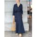  One-piece искусственный шелк linen вместе ремень рубашка One-piece 