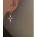  серьги [Bz]EK562/ серебряный Cross Drop пара серьги / одна сторона уголок для / мужской (NEZ) мужской 