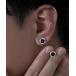 серьги [Bz]EK563/ серебряный черный Stone пара серьги / обе уголок для / мужской (NEZ) мужской 