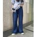  брюки оборка линия flare pants женский 
