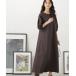 [NANO universe] короткий рукав One-piece FREE Brown женский 