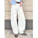  широкий брюки джинсы Denim Denim брюки высокий laiz Ultra soft шланг колодка Denim белый женский 