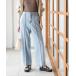  широкий брюки джинсы Denim Denim брюки слаксы способ Denim широкий брюки [ стиральная машина OK] женский 