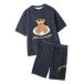  пижама [ONLINE ограничение ][HOMME] summer Bear Jaguar do тянуть over & Logo Jaguar do шорты комплект мужской 