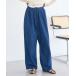  широкий брюки джинсы Denim Denim брюки [ контакт охлаждающий ] охлаждающий 2 tuck легкий широкий Denim женский 