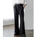  широкий брюки слаксы задний автомобиль - кольцо легкий flare pants слаксы мужской женский 
