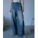  джинсы Denim Denim брюки заклепки линия широкий Denim женский 
