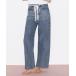  широкий брюки джинсы Denim Denim брюки summer Denim шнур имеется широкий брюки женский 