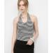  майка безрукавка Border Cup-in Halter Neck Tank / окантовка cup in топ на бретелях бак женский 