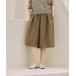 широкий брюки шорты брюки короткий хлеб [linen Like dry серии ] tuck шорты 637701 женский 