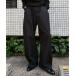  широкий брюки брюки [Chikashitsu +]herringbone curve pants / [chikasitsu плюс ] "в елочку" машина b брюки [ "надеты" анимация есть ] мужской женский 