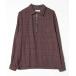 [LIDNM] в клетку рубашка с длинным рукавом S Brown мужской 