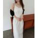  One-piece [SOELA] новый цвет дополнение гонки отделка атлас Cami One-piece ( точка. одноцветный )WEB ограничение 